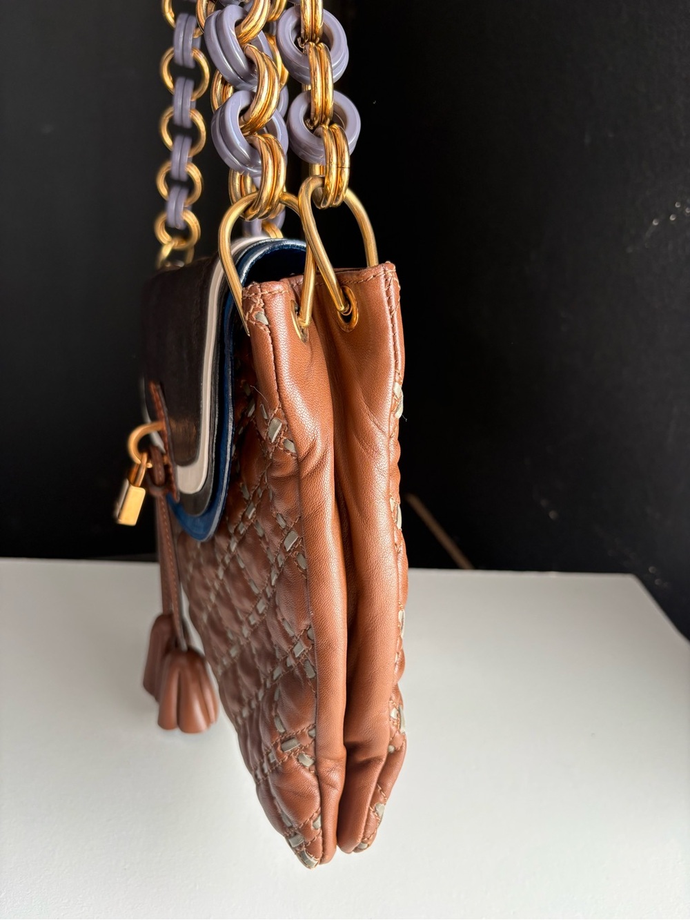 Marc Jacobs Spring Summer 2009 Quilted Lucite Chain Floral Robert Jennifer Bag - Picture 4 of 16